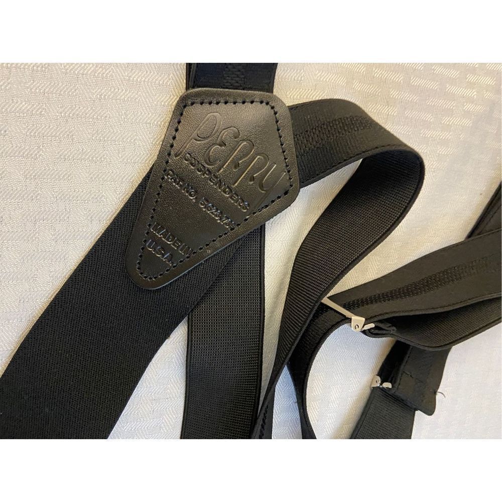 Perry black suspenders Made USA‎